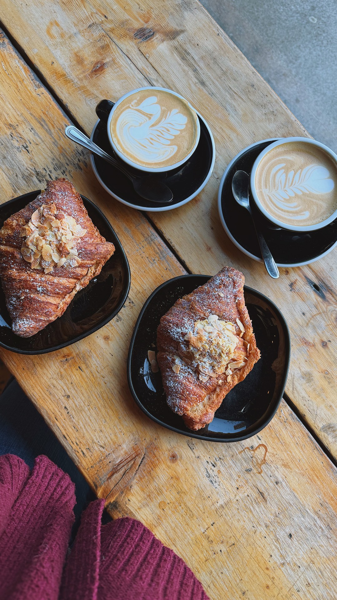 coffee and pastries on a table in a Dublin café